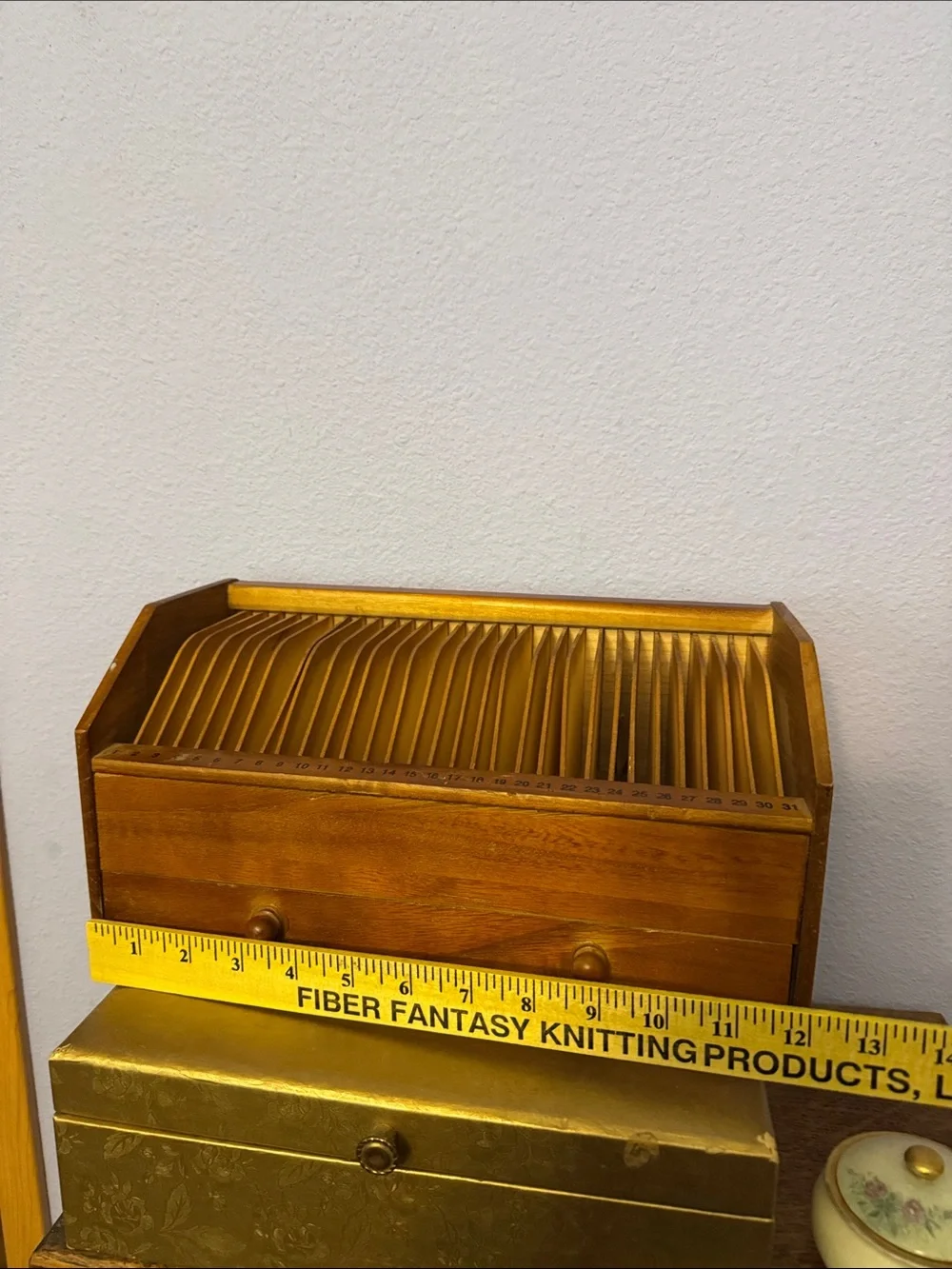 Vintage Wooden Letter and File Organizer